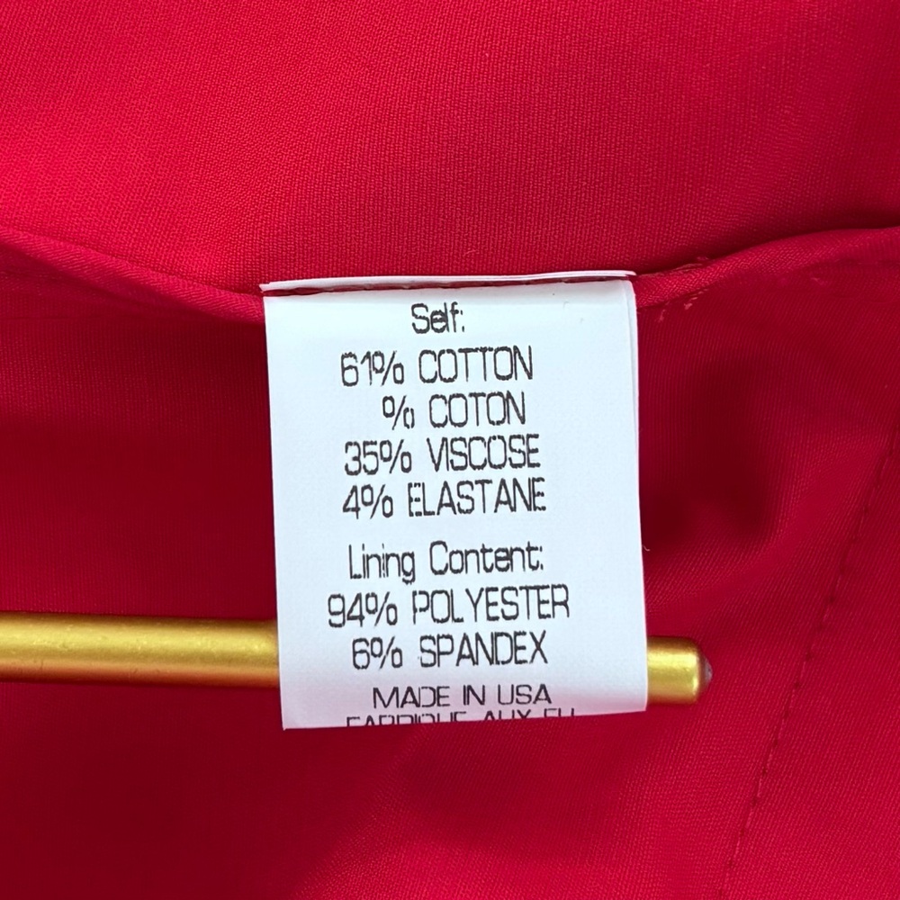 Theory Red‎ Snap Front Jacket Size 8 - Picture 7 of 11